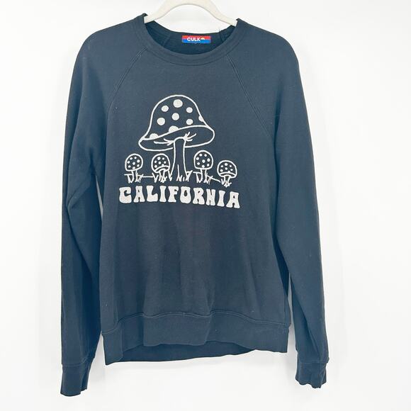 Culk‎ Unisex Lounge Streetwear California Mushroom Graphic Sweatshirt Size S - Picture 2 of 5